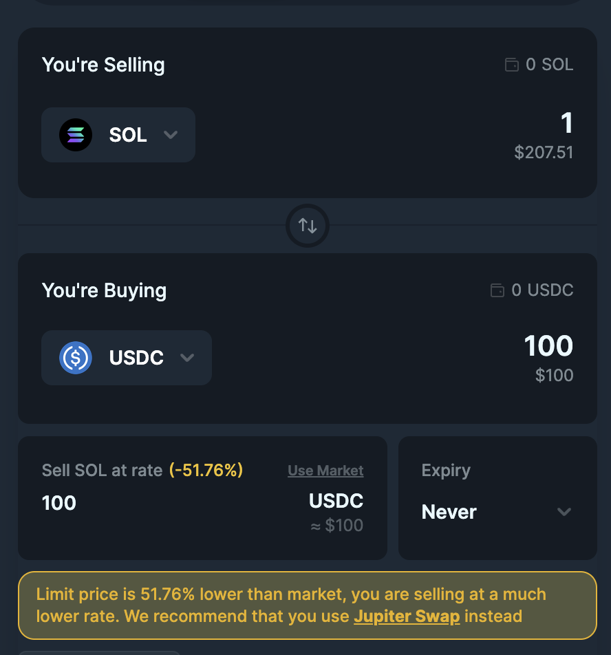 Trigger Order Connect Wallet